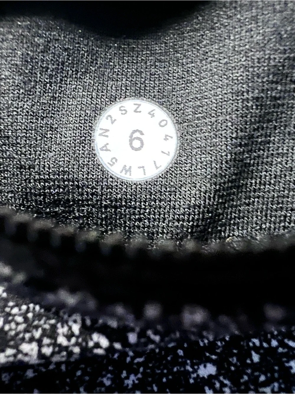 Lululemon Tight Stuff II Black With White Speckles Athletic Leggings Size 6